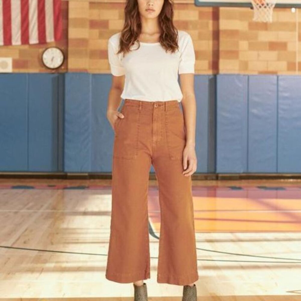 The Great. The General crop wide leg pant copper 26